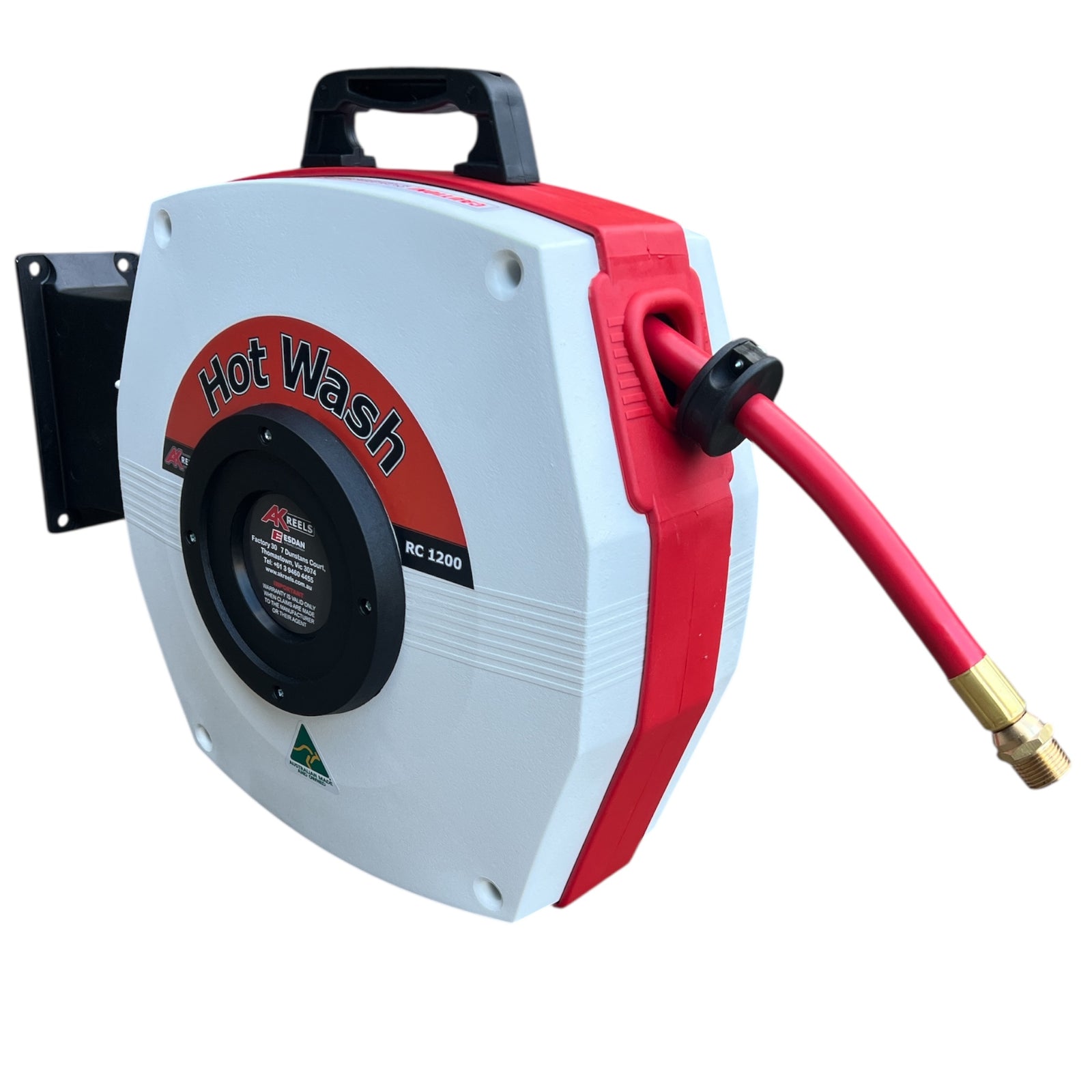 AK REELS Hot Wash Auto Retractable Hose Reel 12mm x 15mt