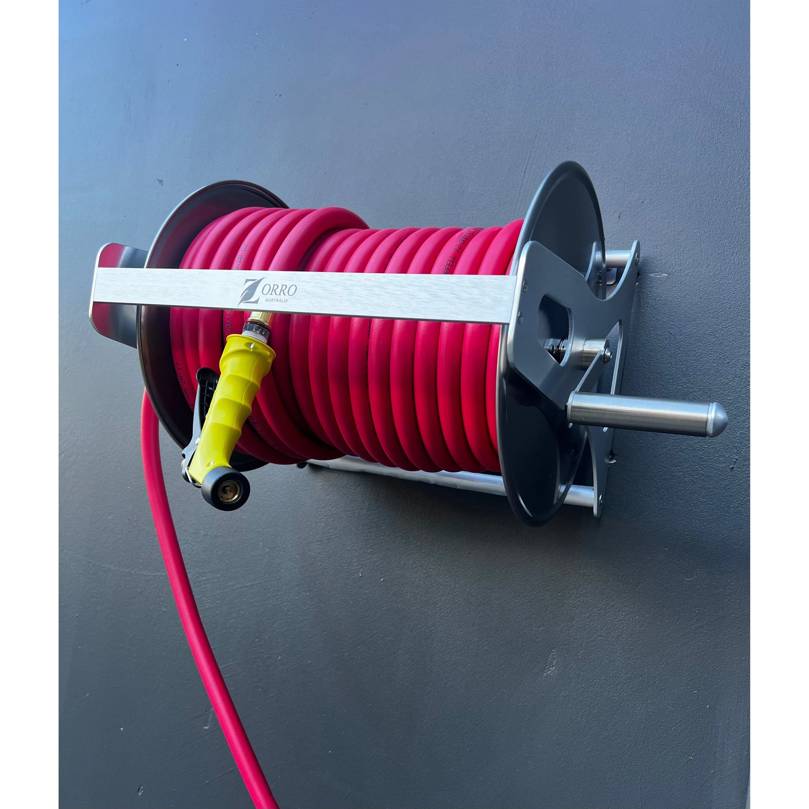 Barfell High Temp Hose ZORRO SS Reel option of Dixon Yellow Hot Water Pistol