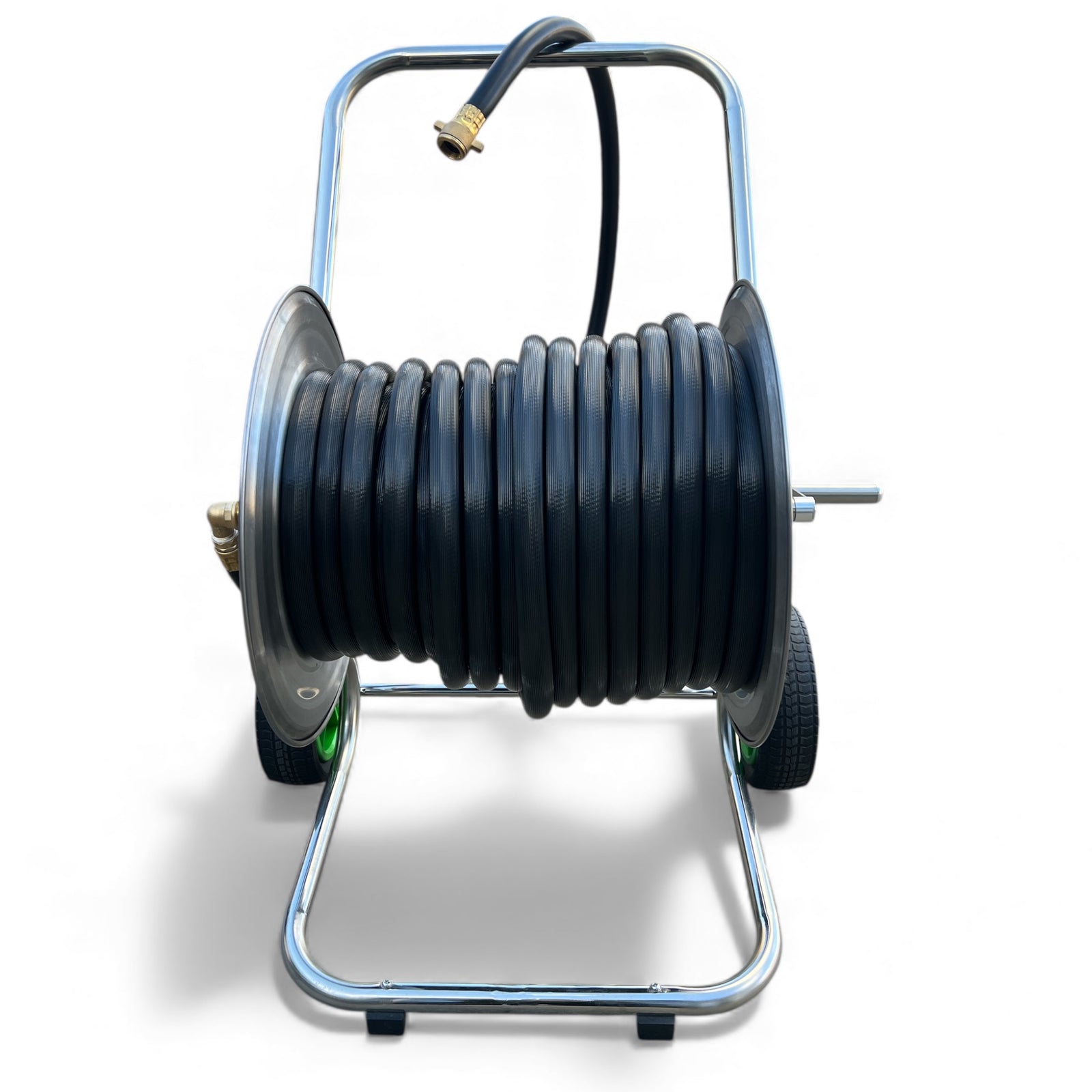 ZORRO Stainless Steel 2 Wheel Hose Cart with First Class Fire Hose