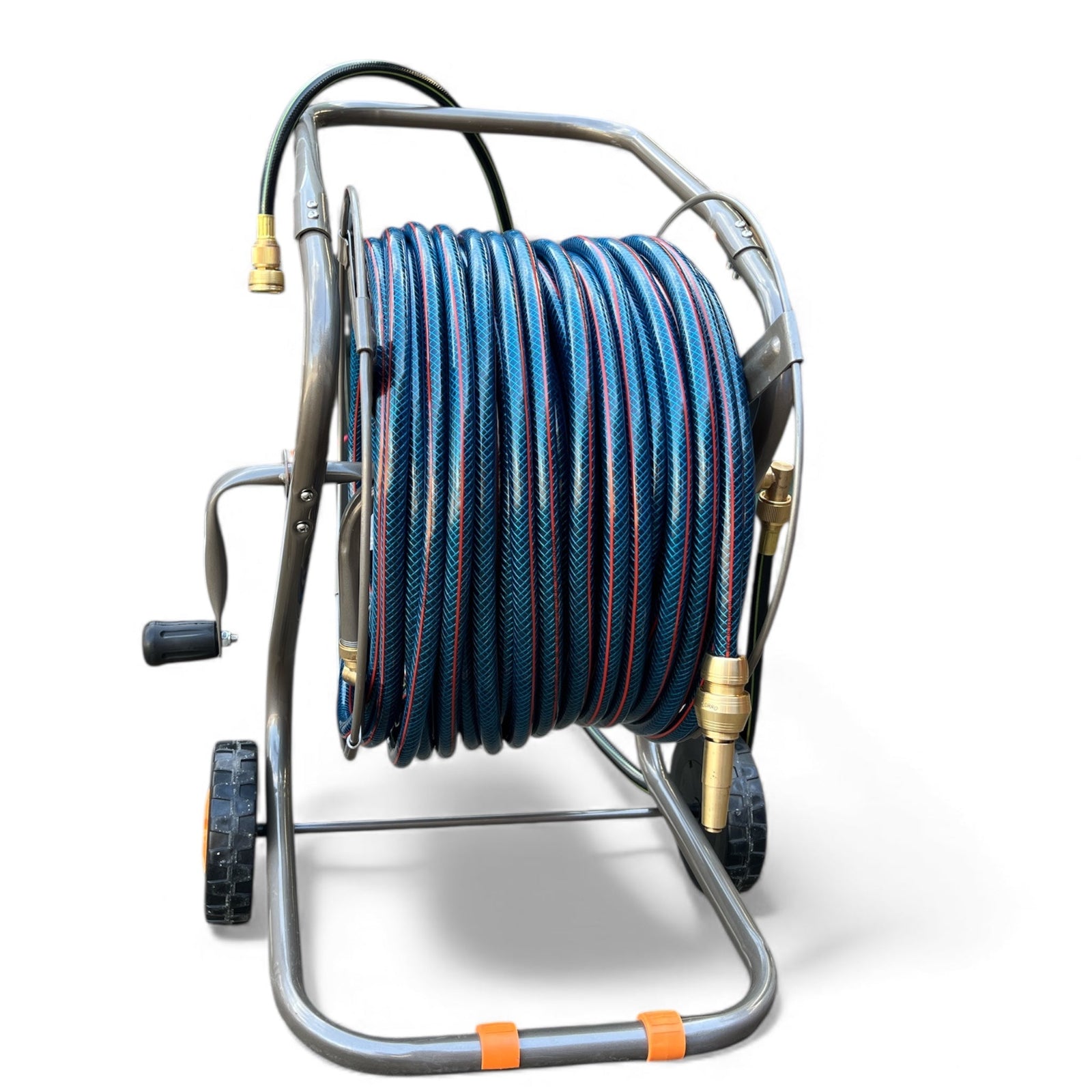 AIFA Hose Reel & Ozflex Garden Hose Bundle Brass Fittings & Nozzle 12mm - Hose Factory