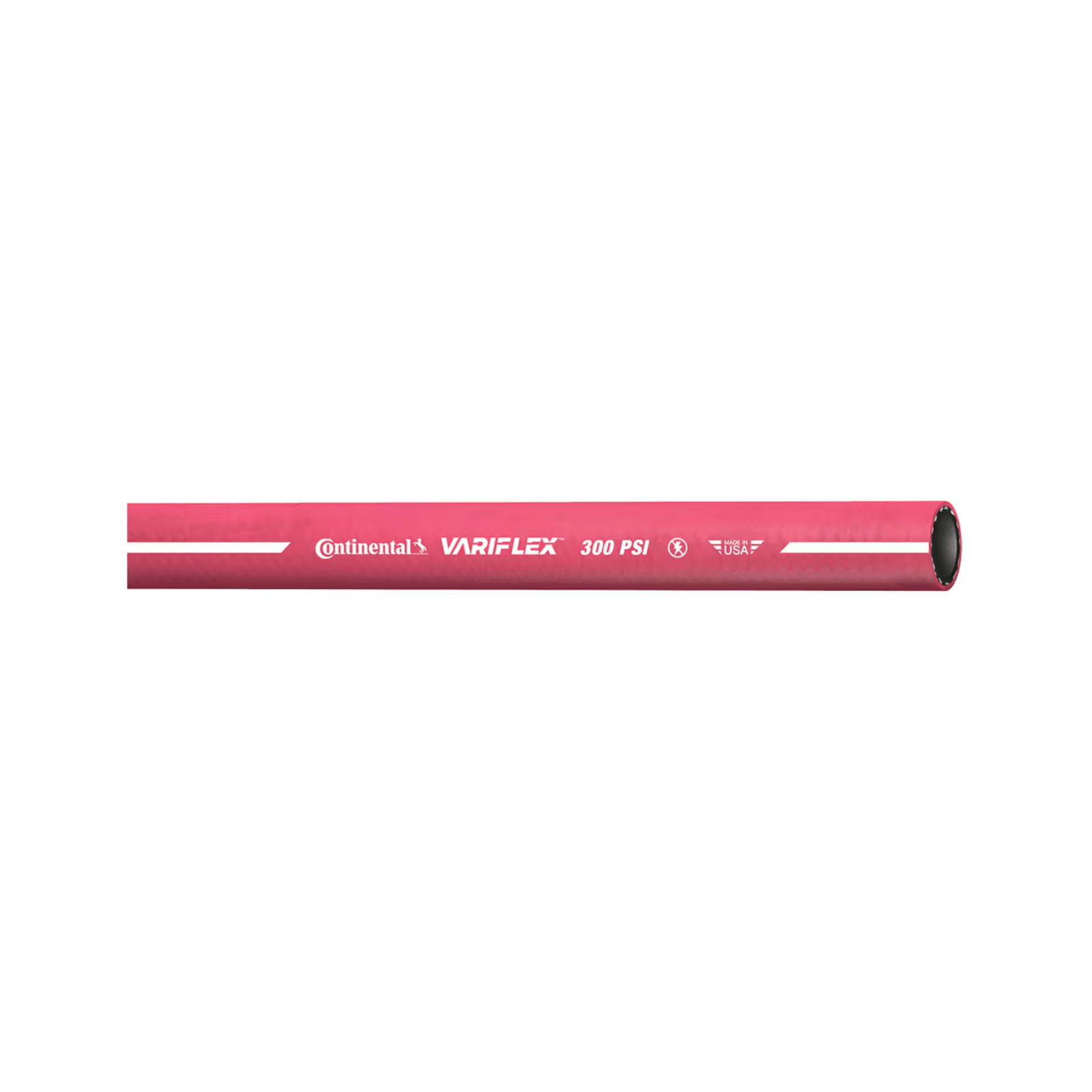 CONTINENTAL Red Variflex Non Conductive General Purpose Hose 38mm I.D. CLEARANCE with 300 PSI rating
