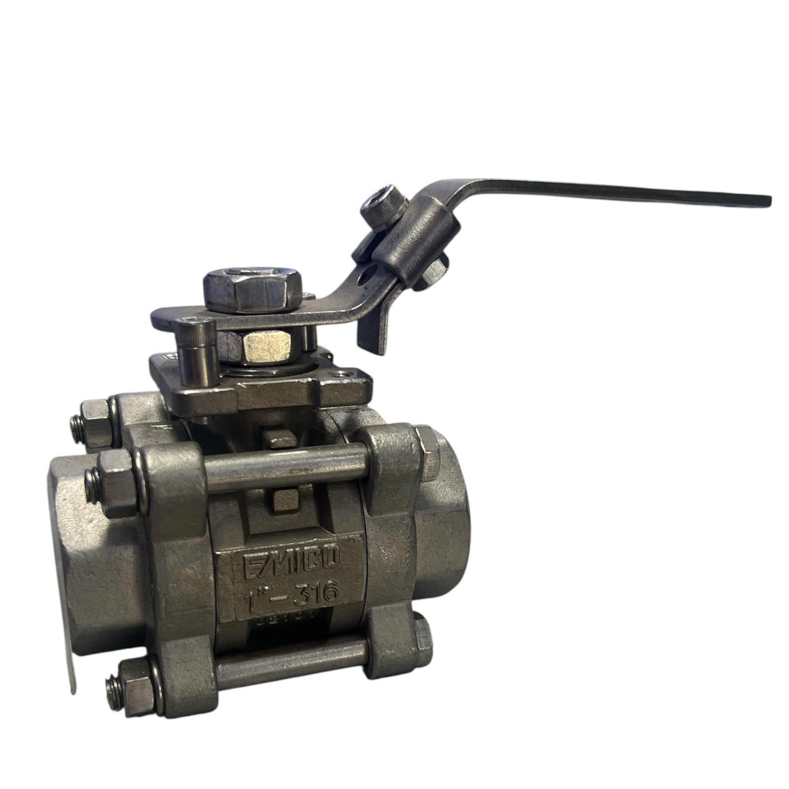 Full 316 Stainless Steel Ball Valve Piece Full Bore with Locking Device BSP - Hose Factory