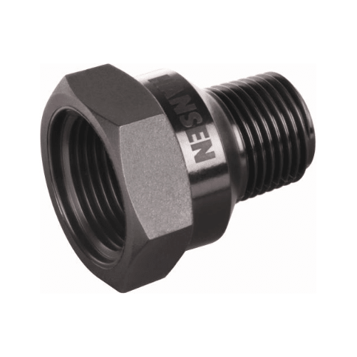 HANSEN Male x Female Adaptor BSPT x BSPT, durable threaded pipe fitting for gardening and sprinkler systems.