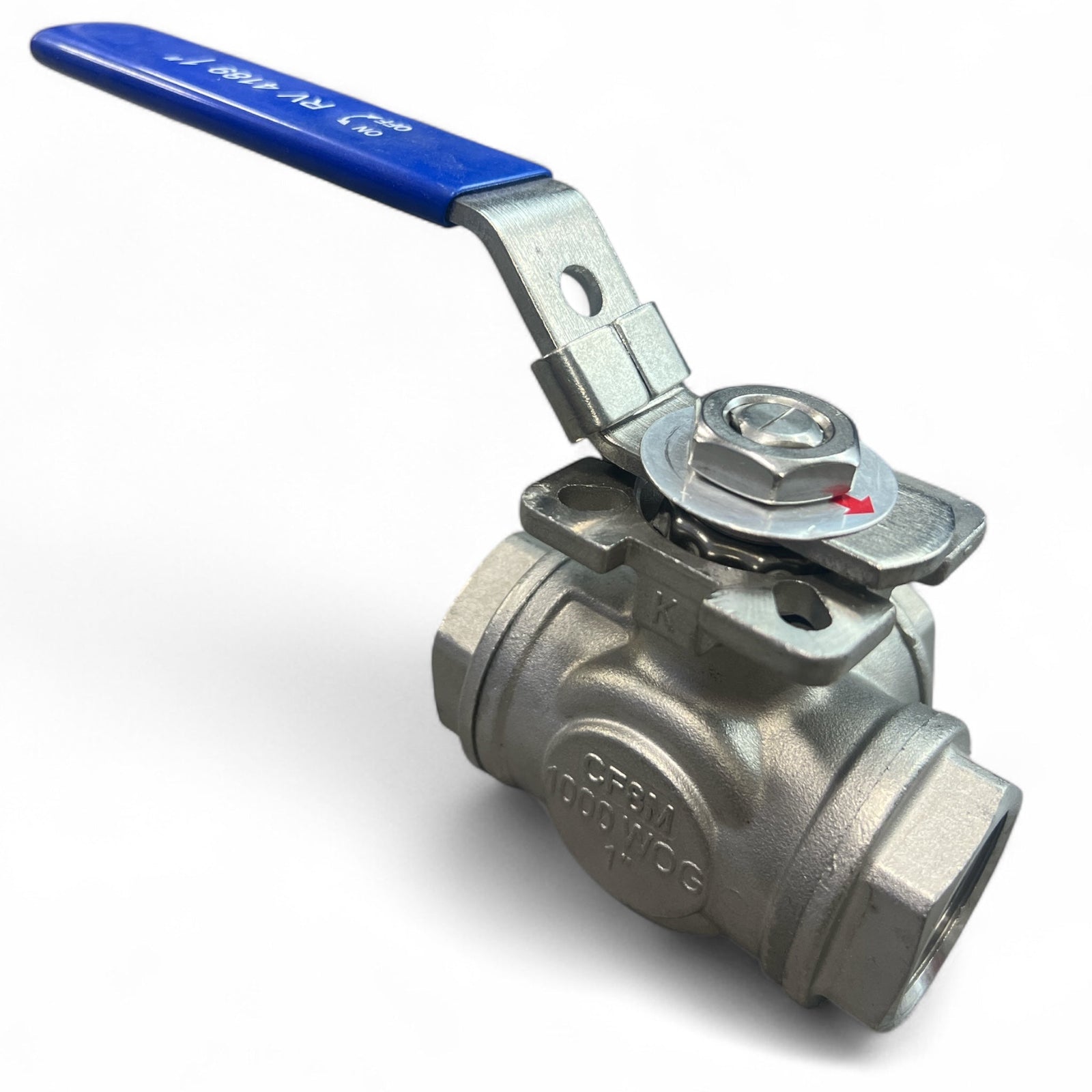 Hose Factory Ball Valve SS 3 - Way Reduced Bore BSP ISO Pad - Hose Factory