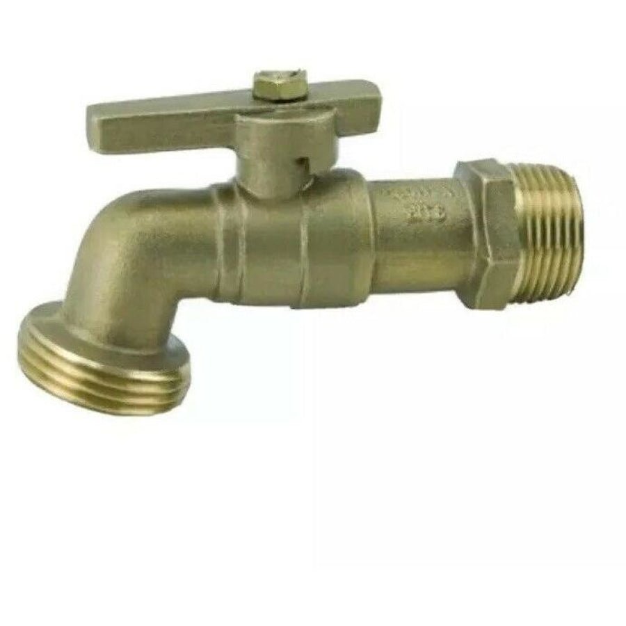 Hose Factory BSB Outdoor Brass 1/4" Turn Hose Water Tap Male Inlet - Hose Factory