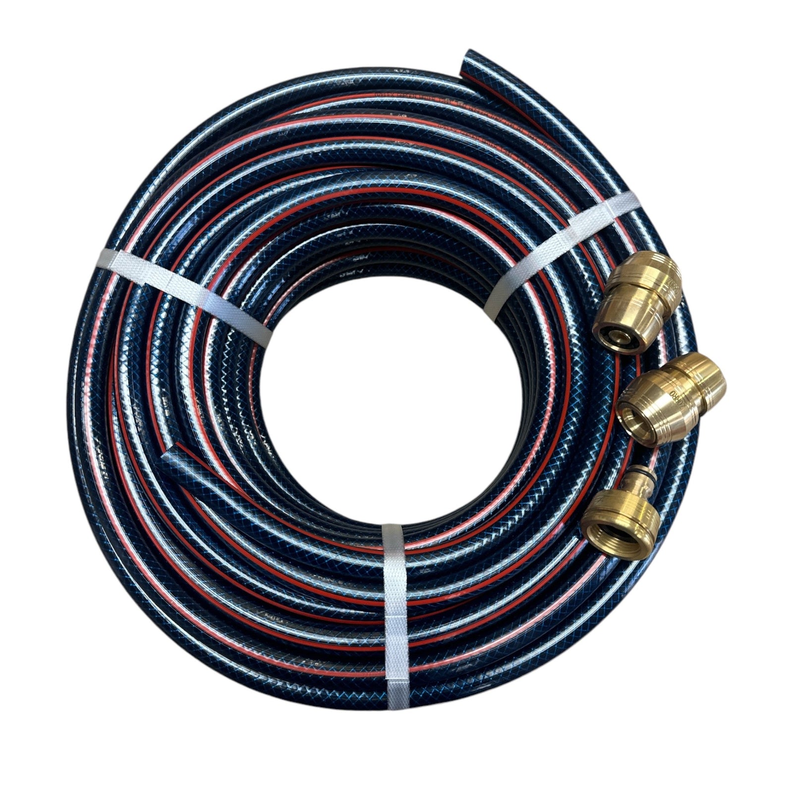 HOSE FACTORY Ozflex Flexible Garden Hose with 3 piece Brass Fittings 12mm - Hose Factory
