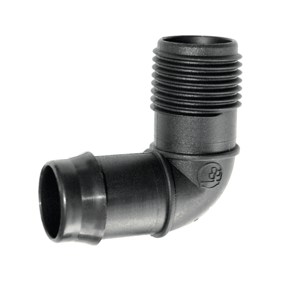 Poly Barbed Threaded Elbow - Available in Various Sizes - Hose Factory