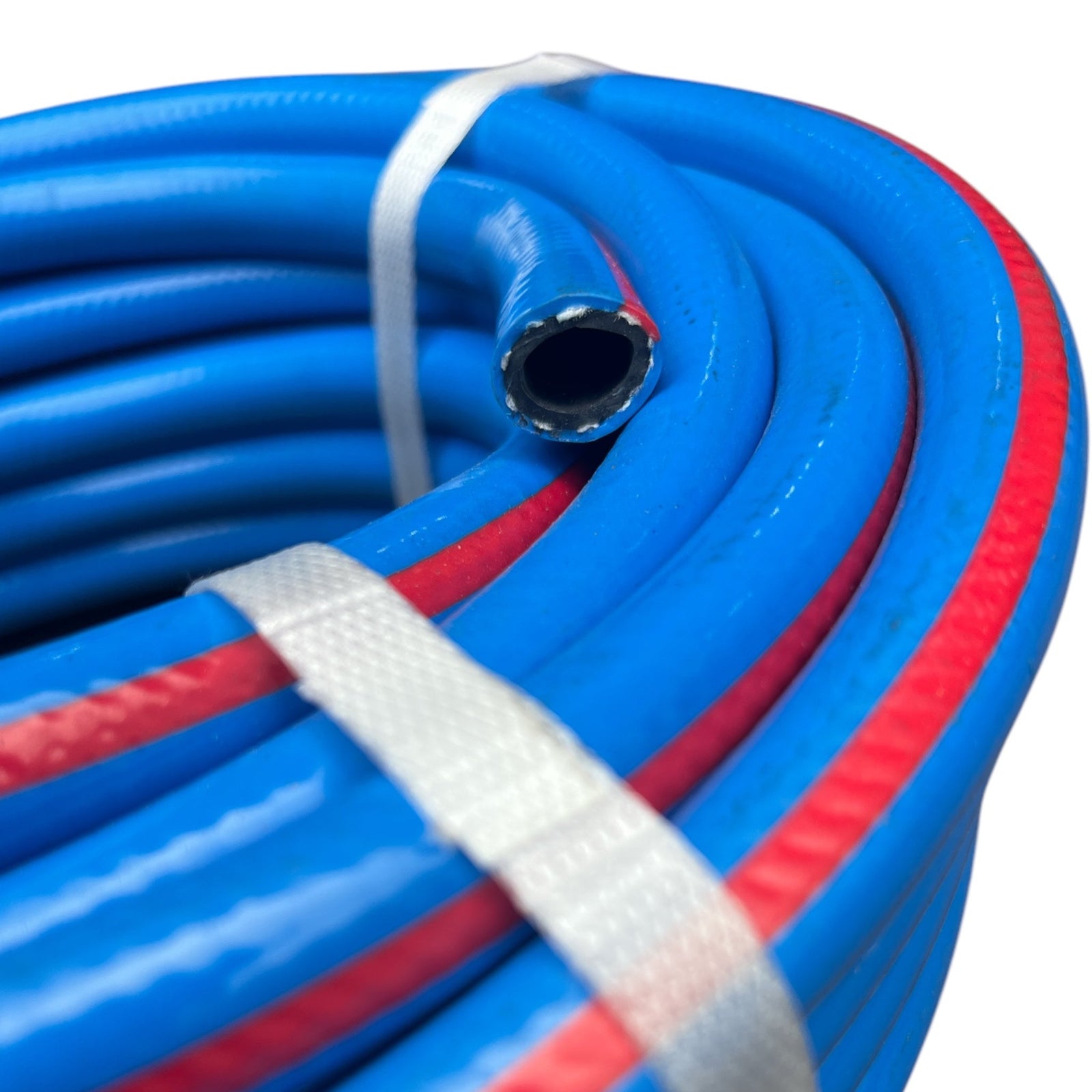 Proflex Air Compressor Hose 10mm Clearance, blue and red striped PVC hose for air compressors and pneumatic tools