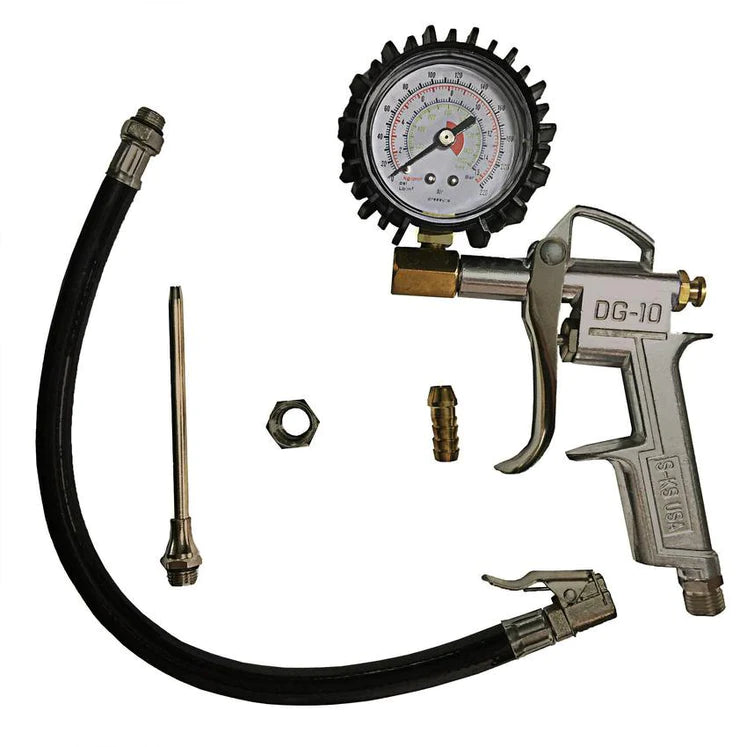 Tyre Inflator with Gauge 4-in-1
