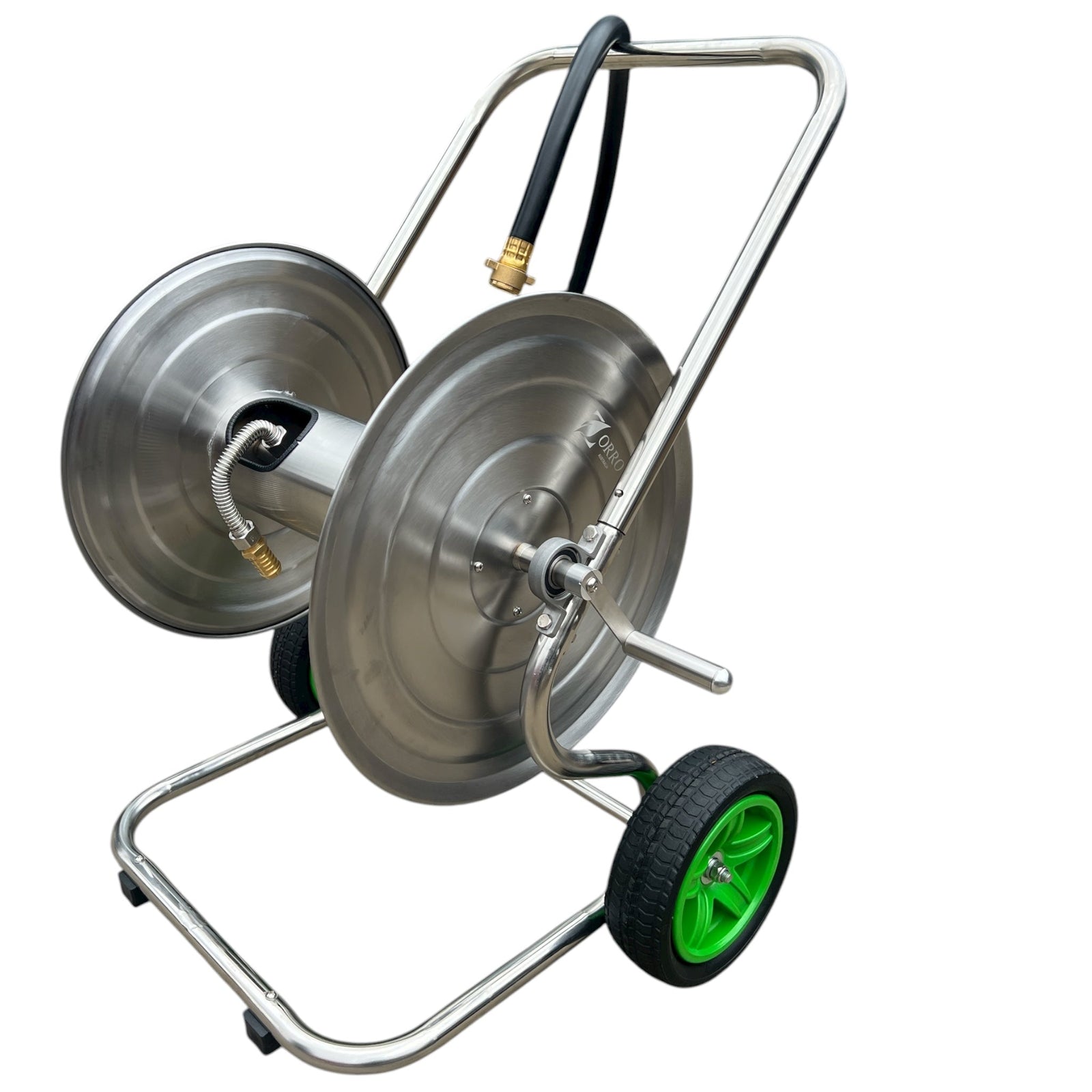 ZORRO 304 Stainless Steel 2 Wheel Hose Cart - Hose Factory