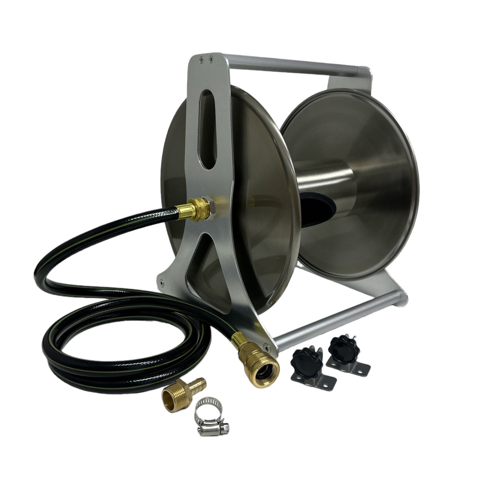 ZORRO Compact Stainless Steel Mountable Reel with Extension Hose - Hose Factory
