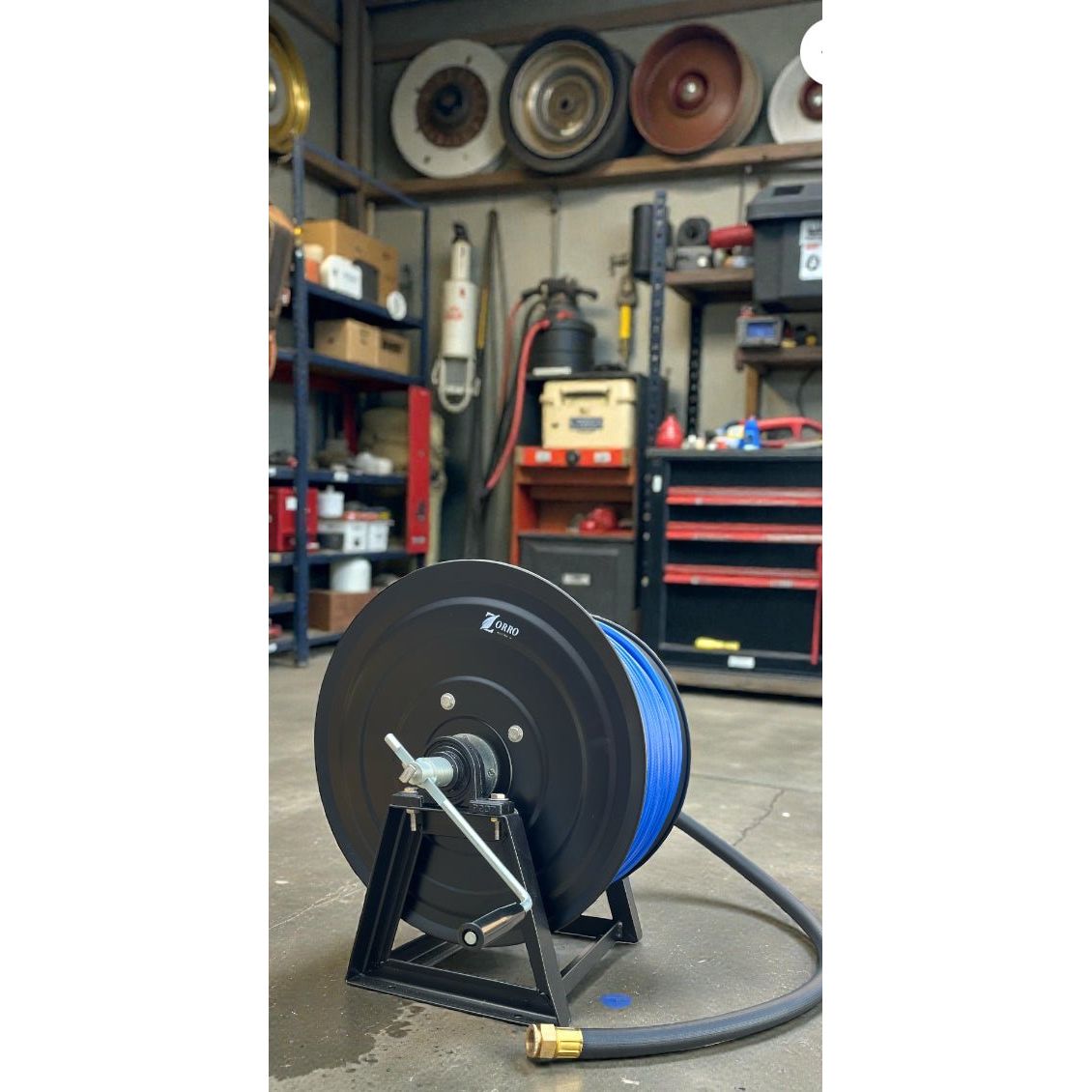 ZORRO Powder Coated Mountable Hose Reel With Hi-Flex Hose Bundle - Hose Factory