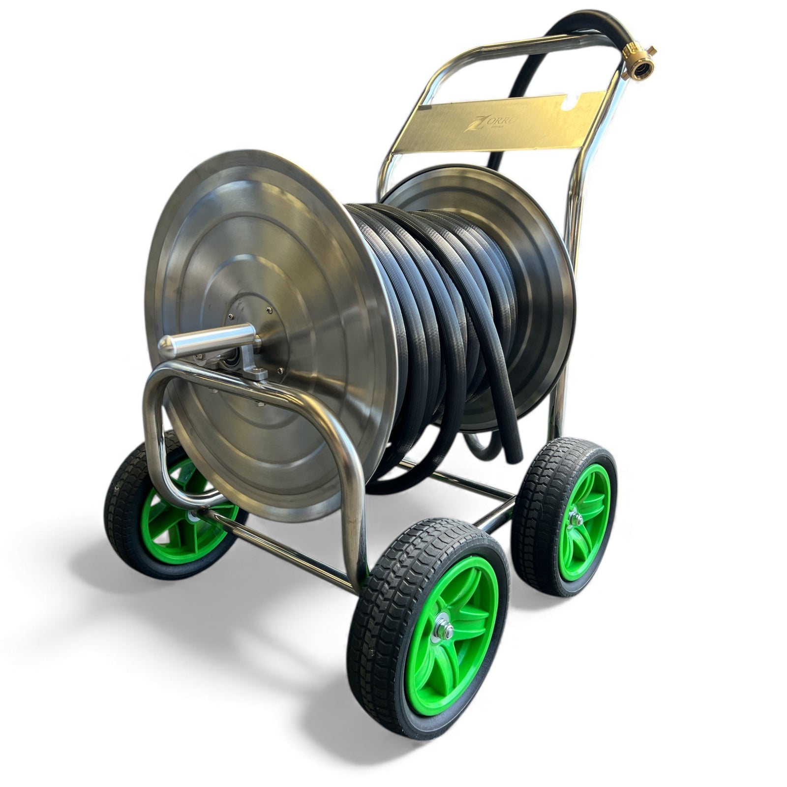 ZORRO Stainless Steel Trolley with First Class Fire Reel Hose - Hose Factory