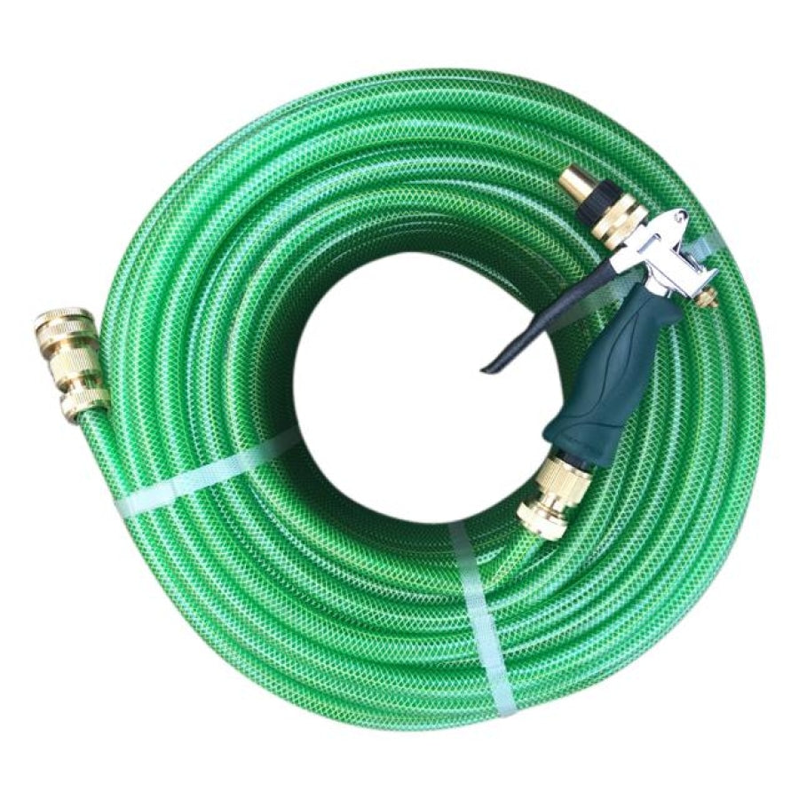 LAWNFLEX 12MM High Pressure Water Hose in 18M with Brass Fittings  & Ryset Trigger Gun