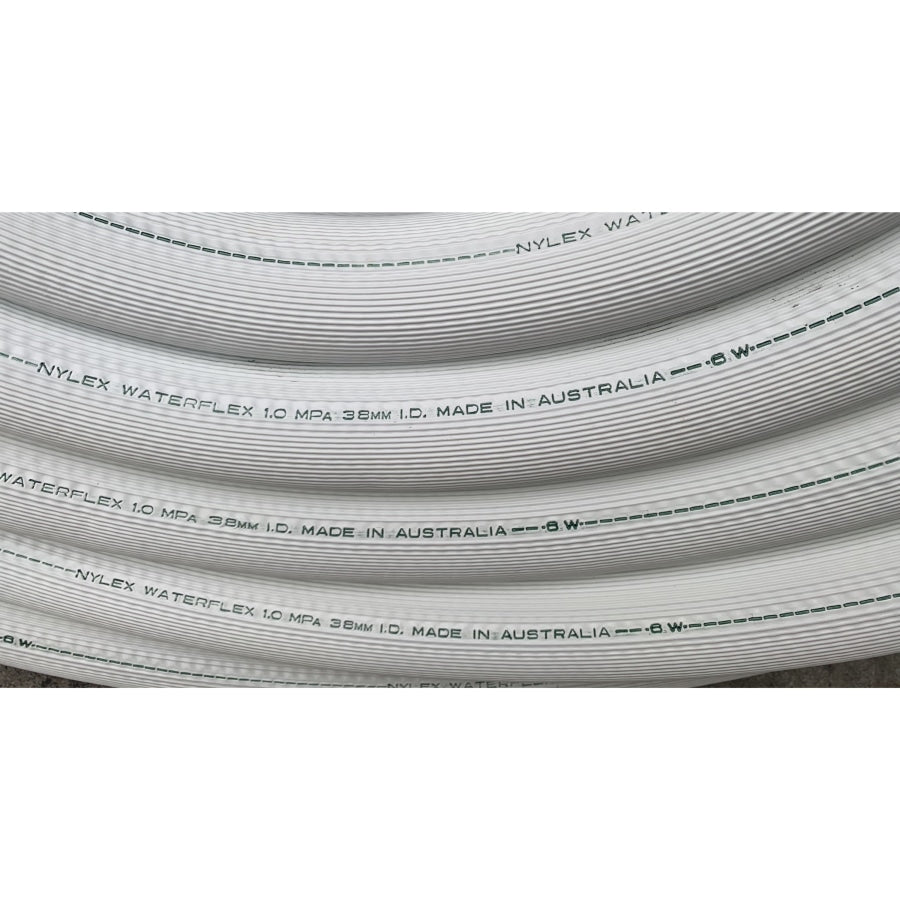 NYLEX Waterflex 38MM - 1 1/2" I.D. Flexible Suction & Delivery Water Hose MADE IN AUSTRALIA Last 4