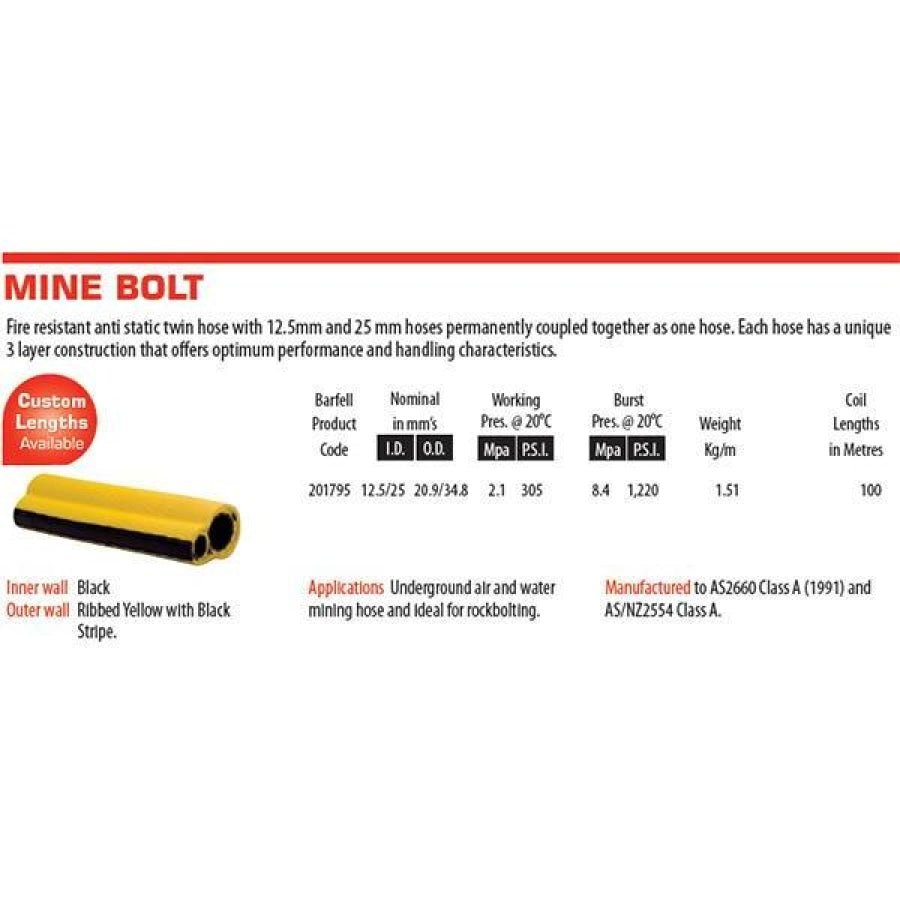 BARFELL Mine Bolt Hose 12.5mm x 100mt - Hose Factory