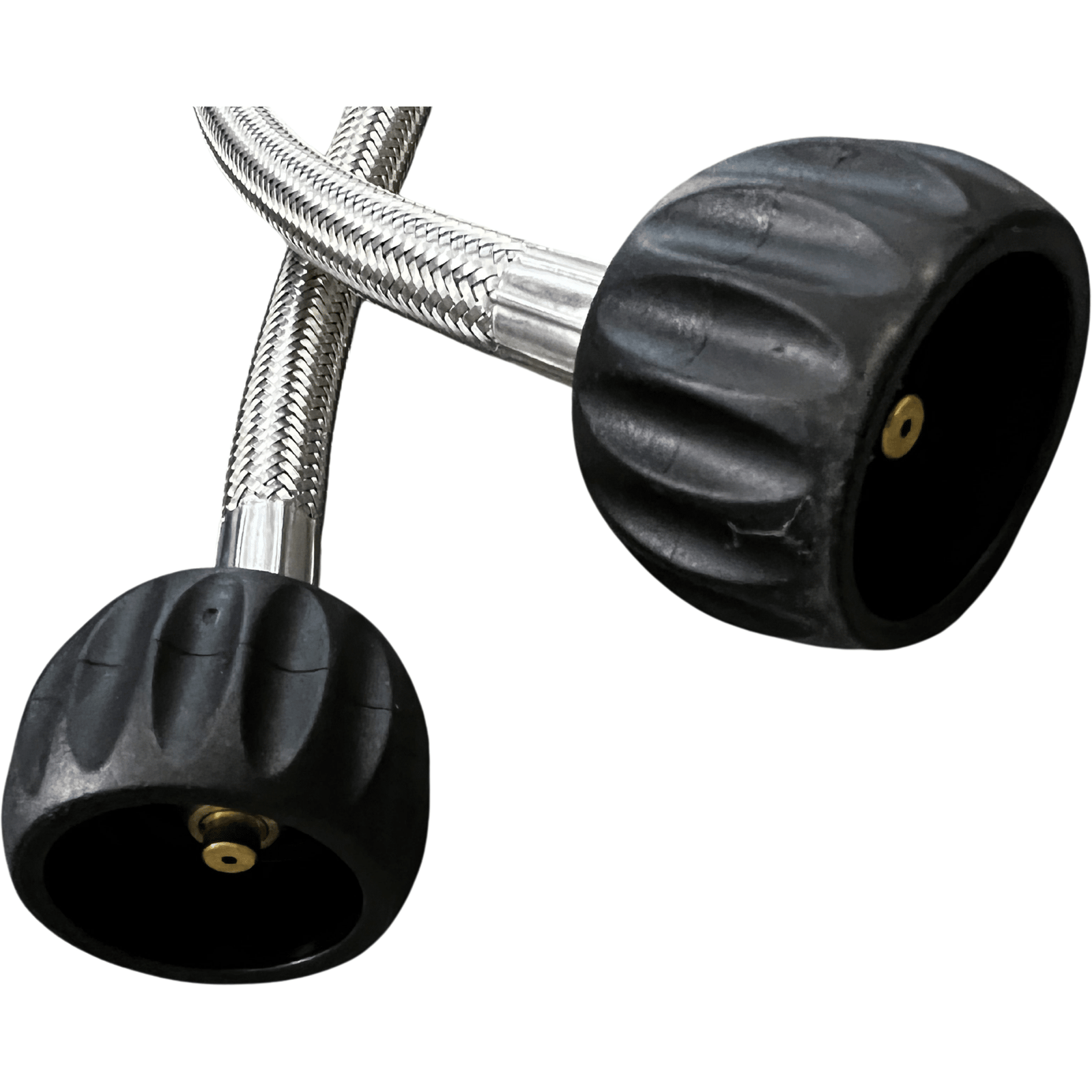 Dual Stainless Steel Gas Hose Kit Regulator Valve QCC Coupling UNF Thread - Hose Factory