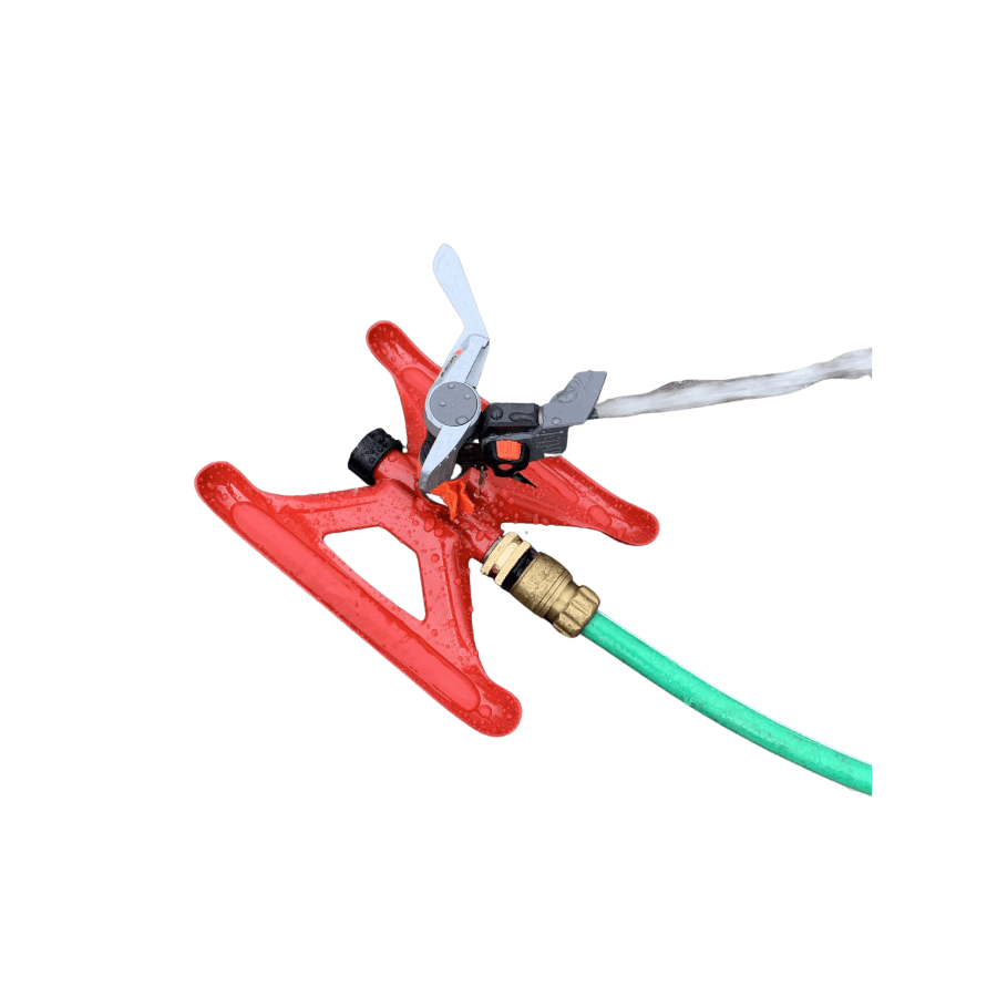 GARDENA Impulse Rotating Sprinkler with Heavy Duty Metal Base - Hose Factory