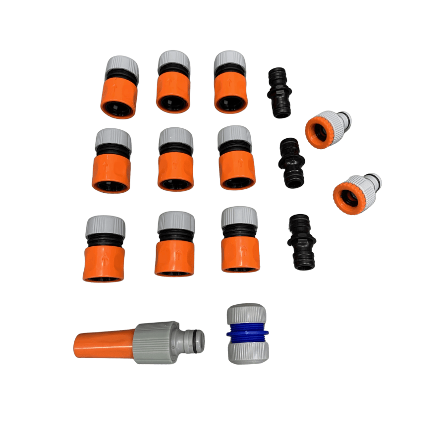 Gardeners 3/4 Hose Kit 9 X Connectors 2 Taps 3 Way Coupling 1 Joiner 1X Nozzle Home & Garden:yard