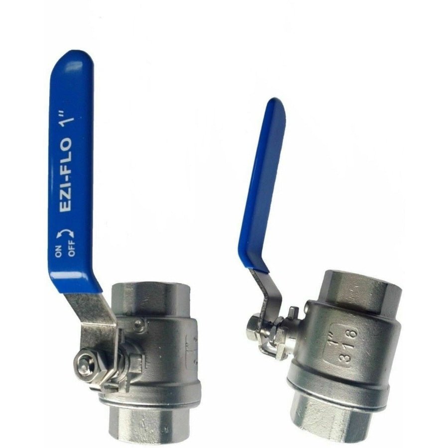 Hose Factory Ball Valve 2 Piece Full Bore Stainless Steel 25mm (QTY 2) - Hose Factory
