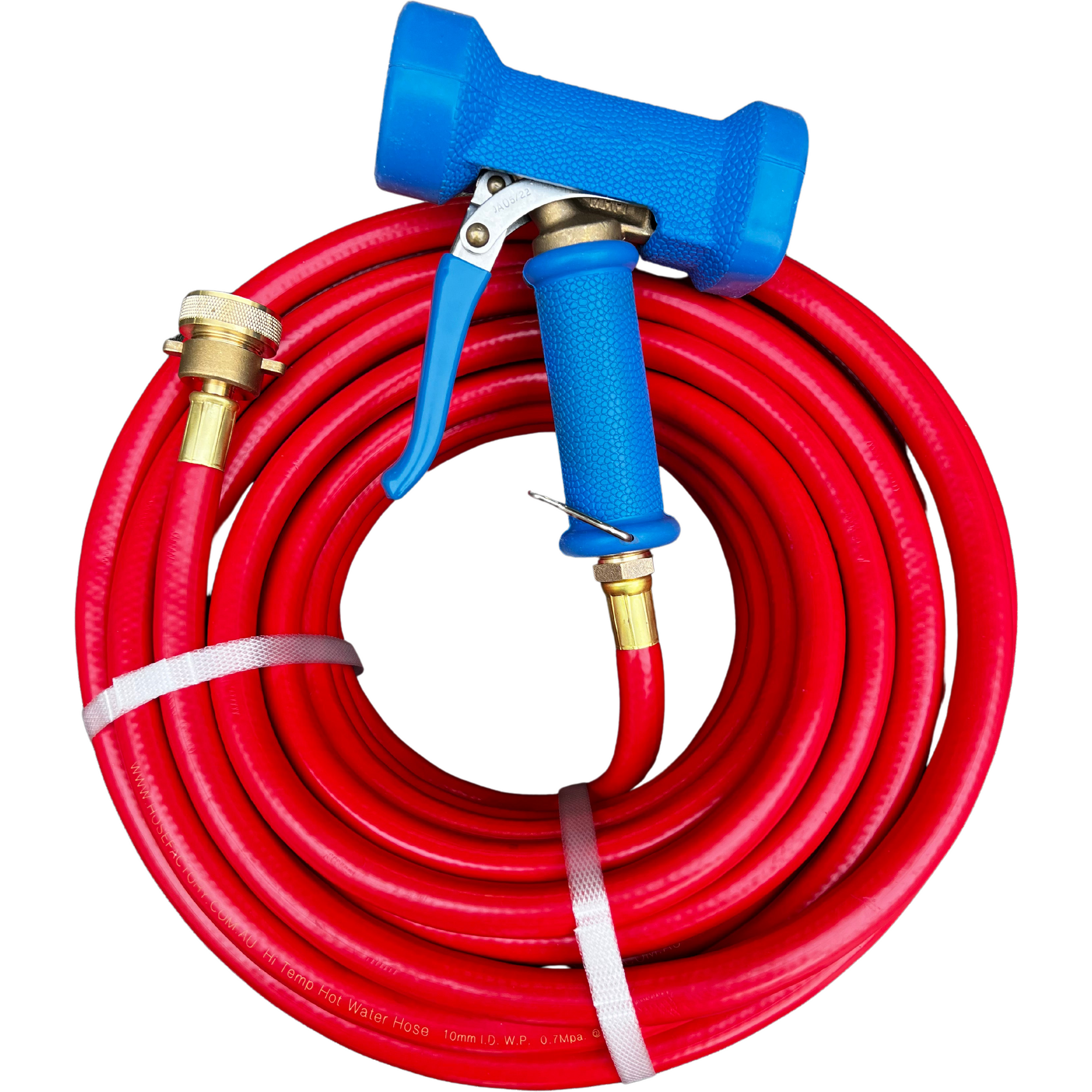 BARFELL High Temperature Hose with Crimped Brass Fittings & Dinga Gun 10mm