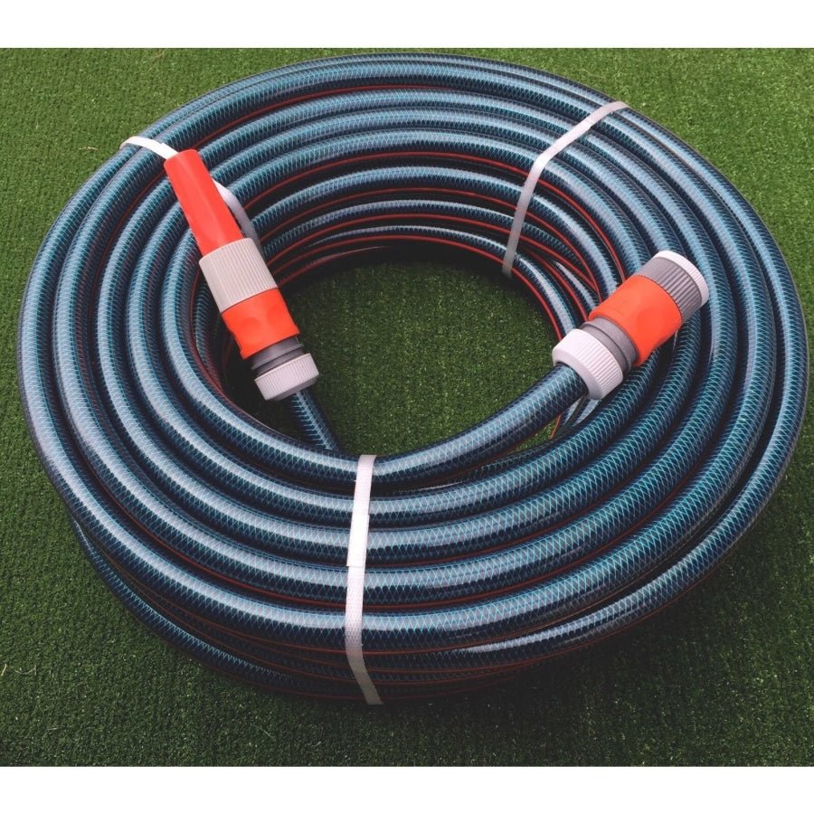 HOSE FACTORY OzFlex Garden Water Hose with set of Plastic Fittings 18mm - Hose Factory