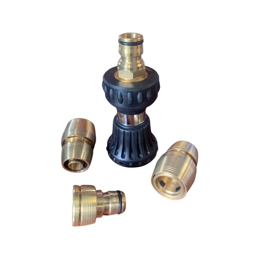 Zorro Fire Hose Brass Fittings 18Mm Set With Fire Nozzle