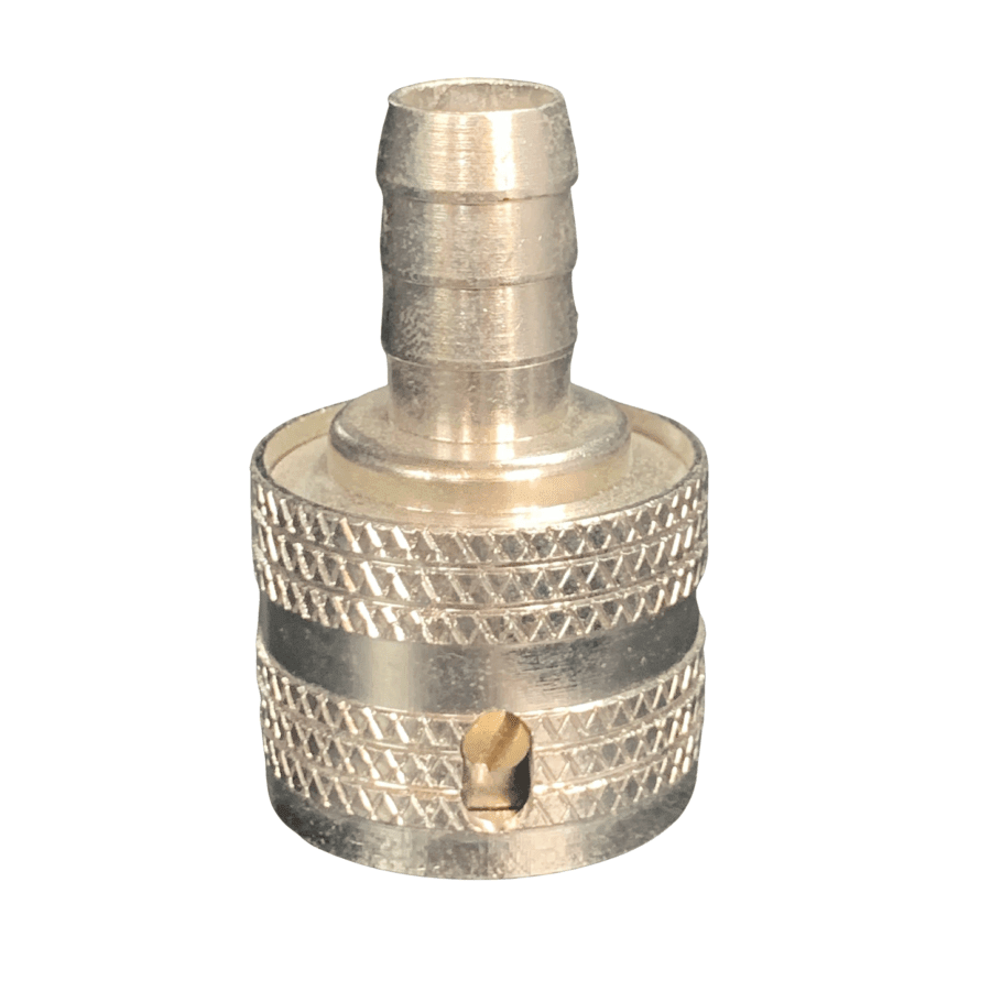 Metal Coated Brass Hose Barb Connector 10mm Hose Barb to 12mm Snap On - Hose Factory