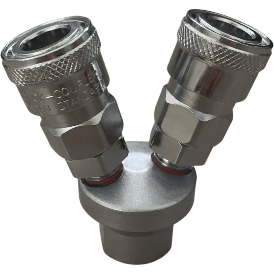 Nitto Style 2 Way Quick Connect Splitter Coupler Pneumatic Air Fitting 1/4 Fittings