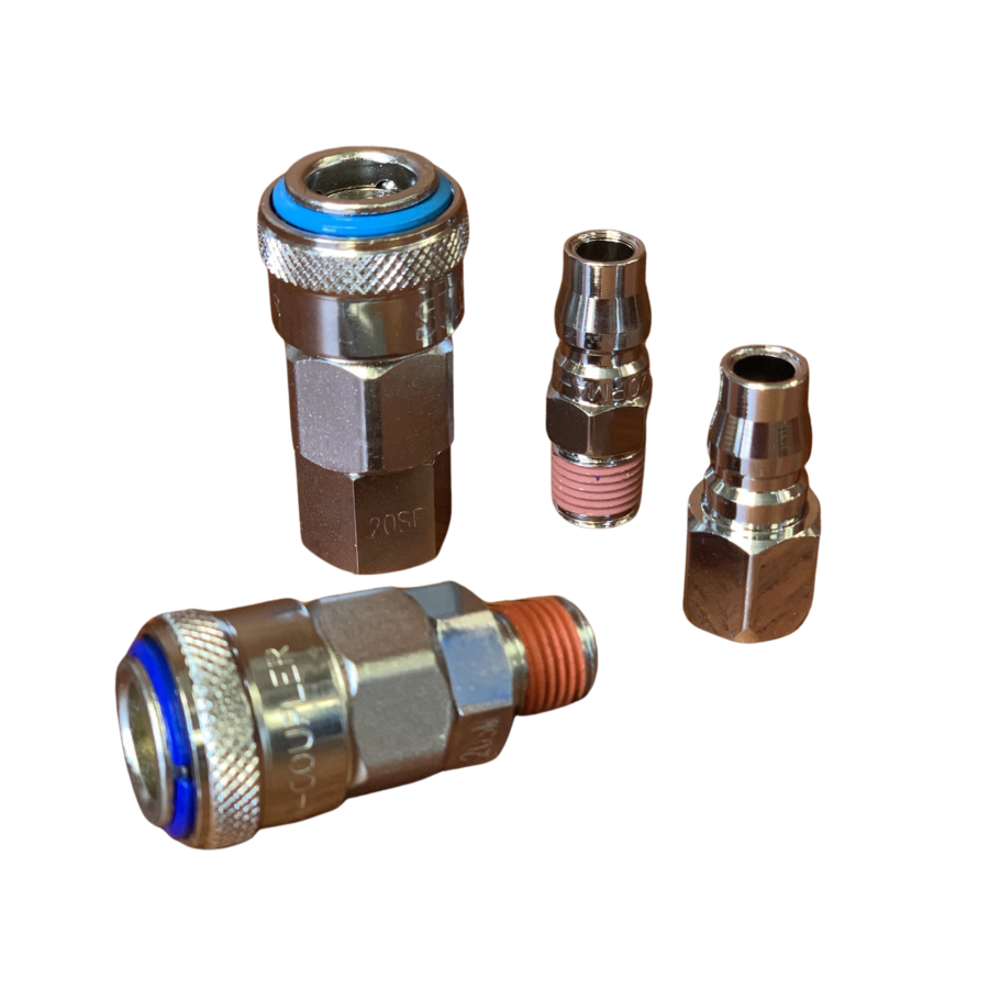 Nitto Style One Touch Male / Female Couplers And Adaptors 1/4 Bsb (4 Piece) Fittings