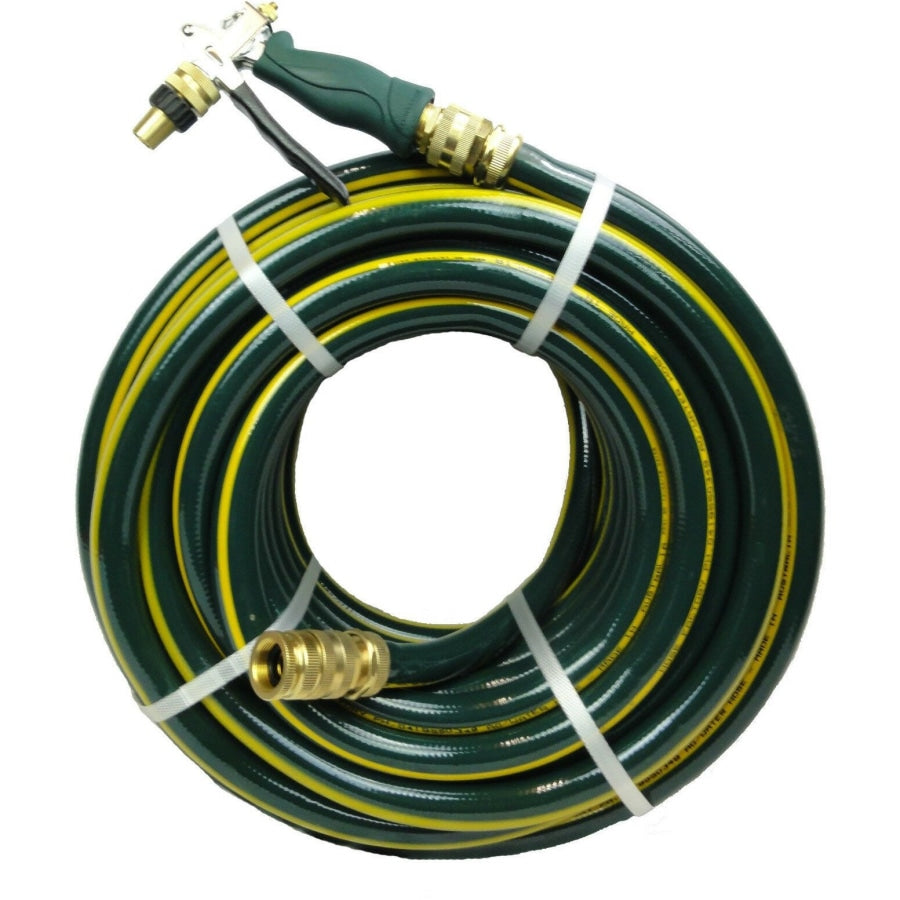 HOSE FACTORY Proline 19mm - 3/4" First-Class Garden Water Hose with ZORRO Brass Fittings and S/Steel Trigger Gun
