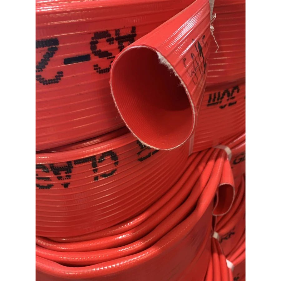 Rapier Heavy Duty Red Layflat Fire Hose Odd Lengths CLEARANCE STOCK Made in Australia - Hose Factory