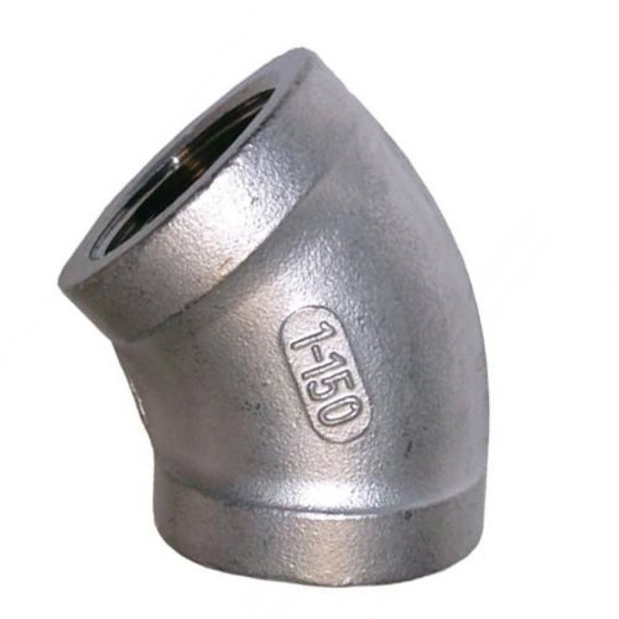 Stainless Steel 316 Elbow 45' F x F BSP - Hose Factory