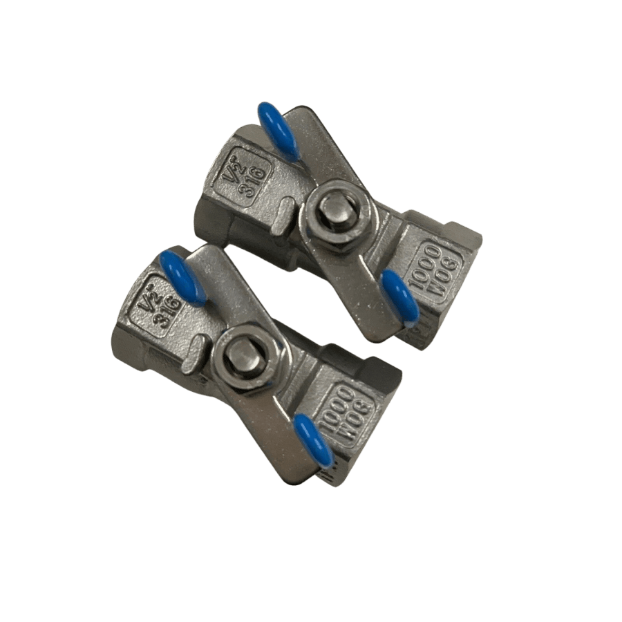 Stainless Steel Ball Valve Tap 1/2” (QTY 2) - Hose Factory