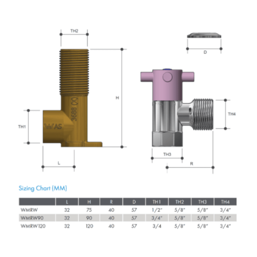 Washing Machine Recycled Water Kit 18Mm X 90Mm Long Fittings