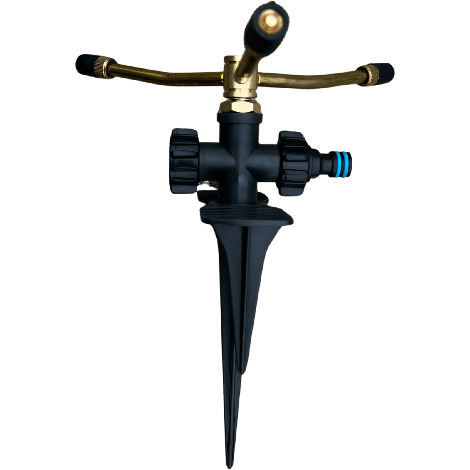 ZORRO Brass Adjustable 3 Arm Sprinkler on Step Spike 12mm - Hose Factory