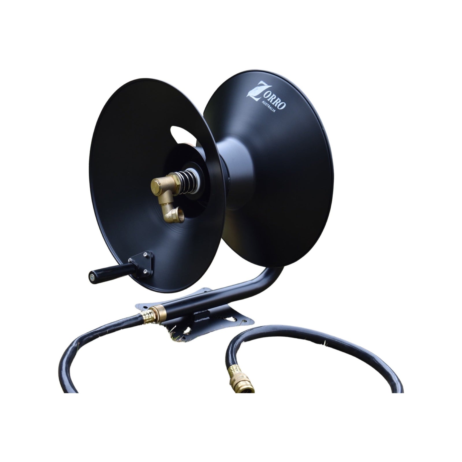 ZORRO Disc Mountable Hose Reel with Bluline Estate Washdown Hose - Hose Factory