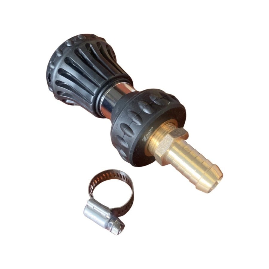ZORRO Fire Nozzle Spray with Brass Director and SS Clamp (Available in Various Sizes) - Hose Factory