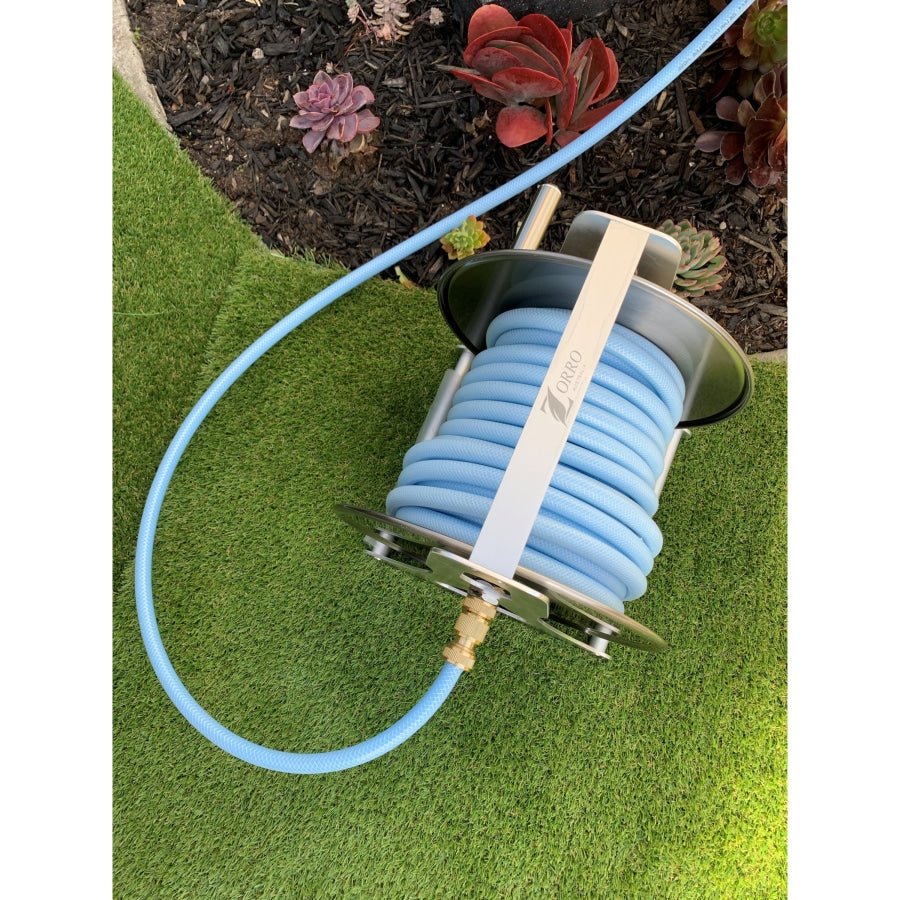 ZORRO SS Hose Reel & Caravan Drinking Water Hose with Brass Fittings 12mm x 20mt - Hose Factory
