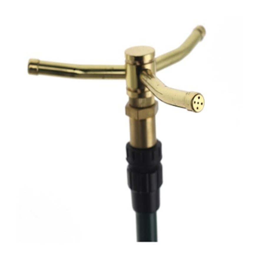 ZORRO Telescoping High Rise Brass 3 - Arm Rotary Sprinkler Step Spike 12mm - Hose Factory