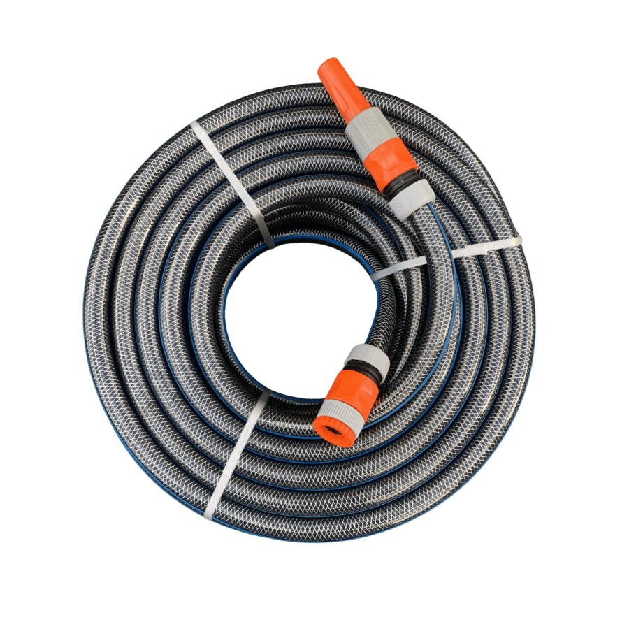 Zorro Ultimate 18mm / 3/4" Flexible Water Hose with set of Plastic Fittings and nozzle 