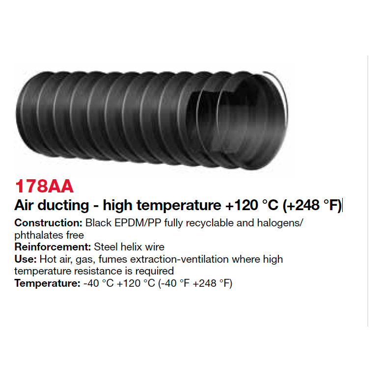 ALFAGOMMA 178AA Air Ducting High Temperature +120 °C