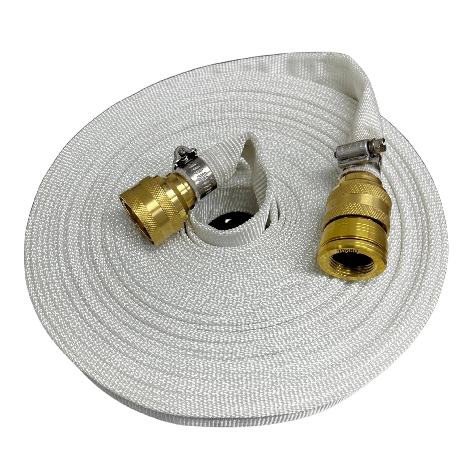Lay Flat Drinking Water Hose with Brass Fittings 19mm I.D x 18 metres