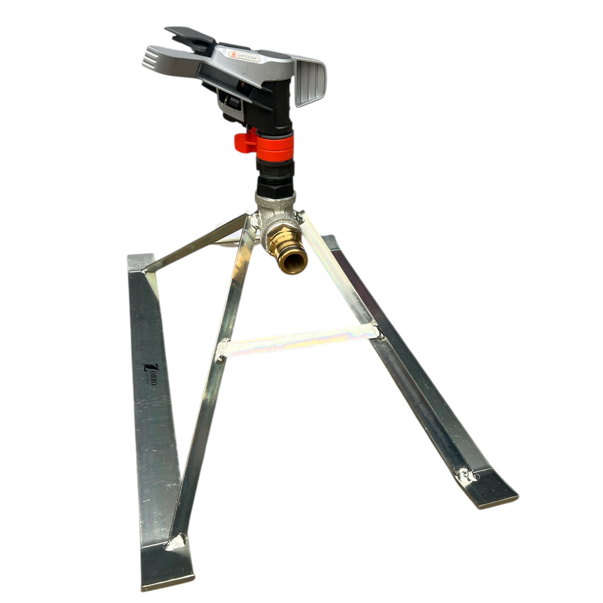 ZORRO Heavy Duty Steel Skid 18mm with Gardena Impulse Sprinkler