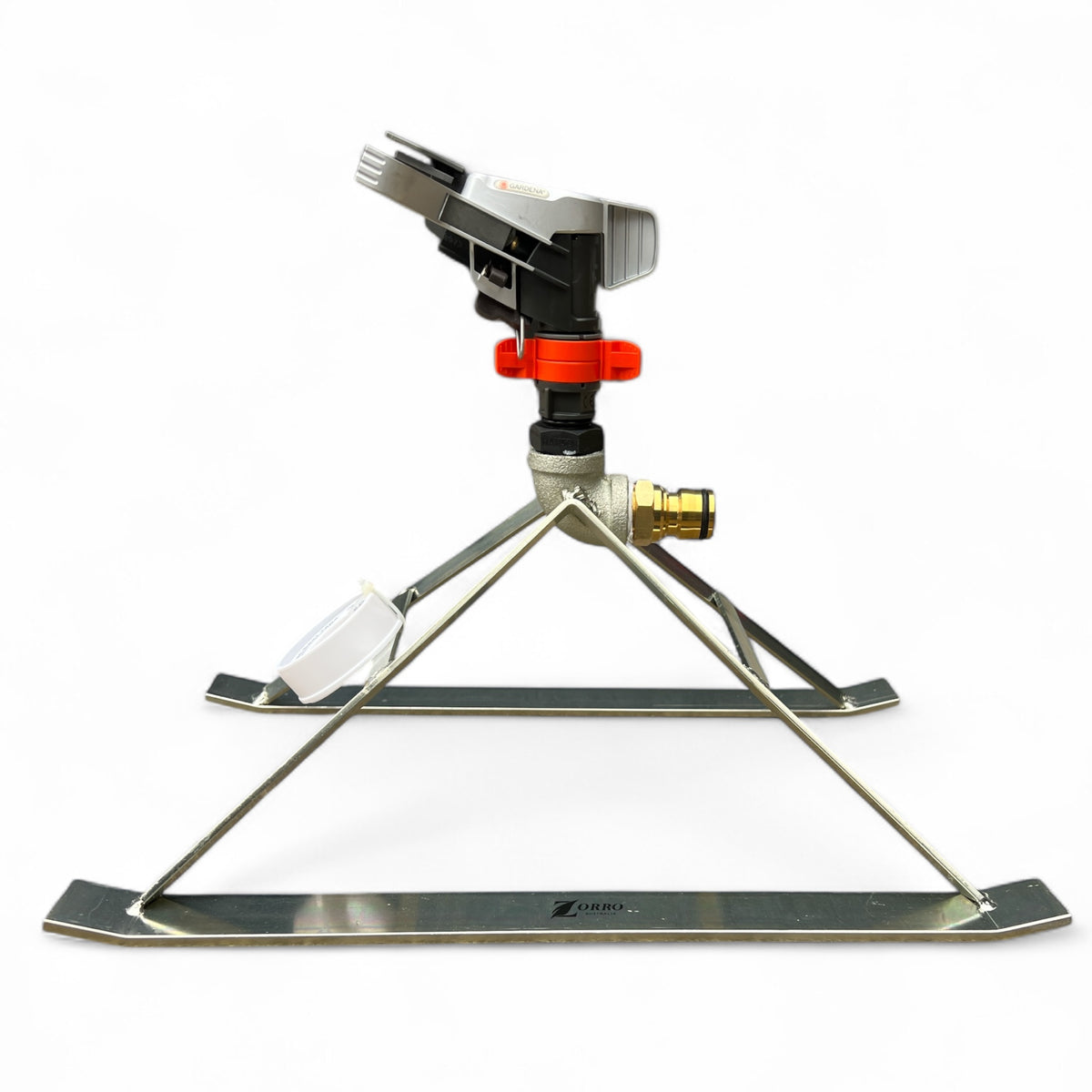 ZORRO Heavy Duty Steel Skid 18mm with Gardena Impulse Sprinkler