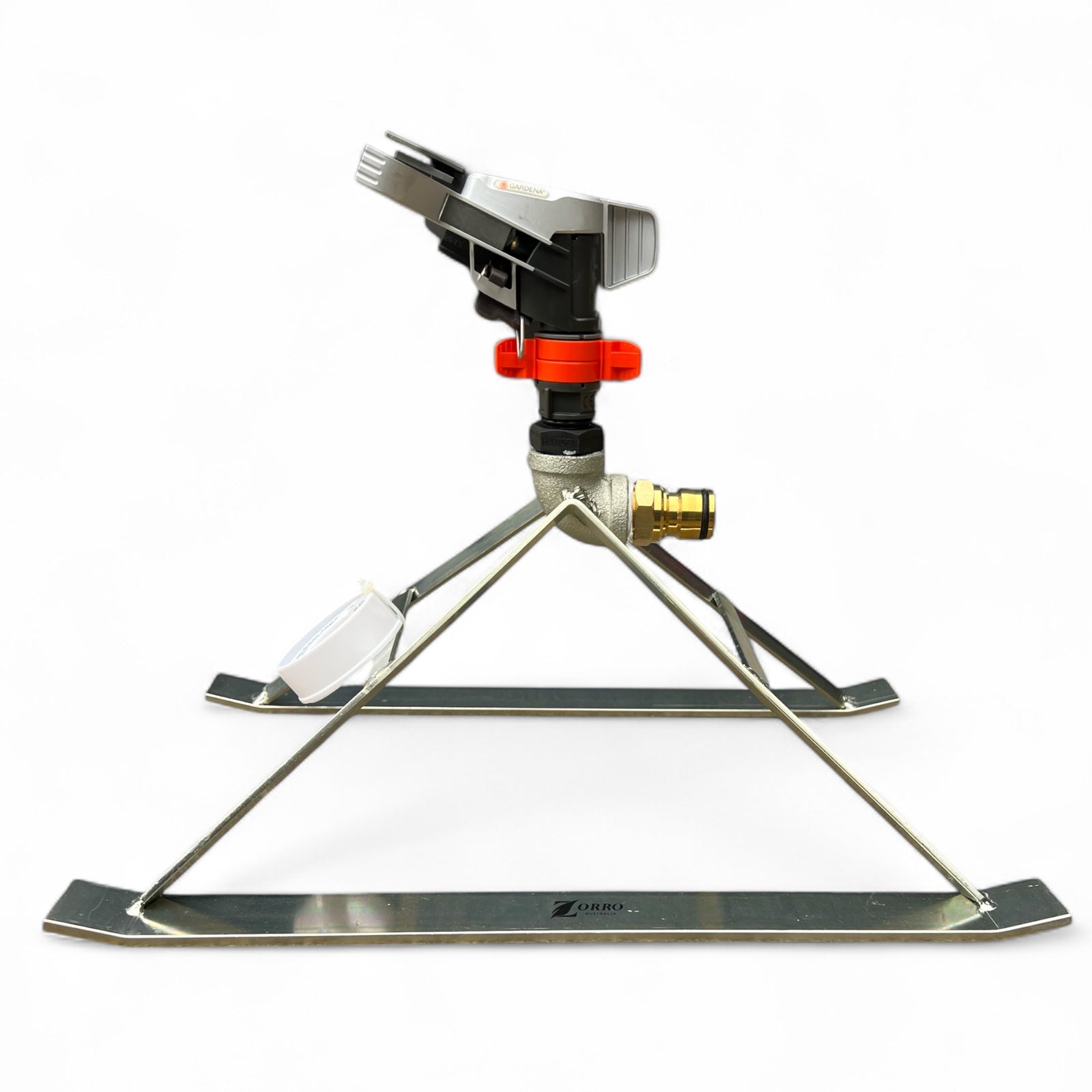 ZORRO Heavy Duty Steel Skid 18mm with Gardena Impulse Sprinkler