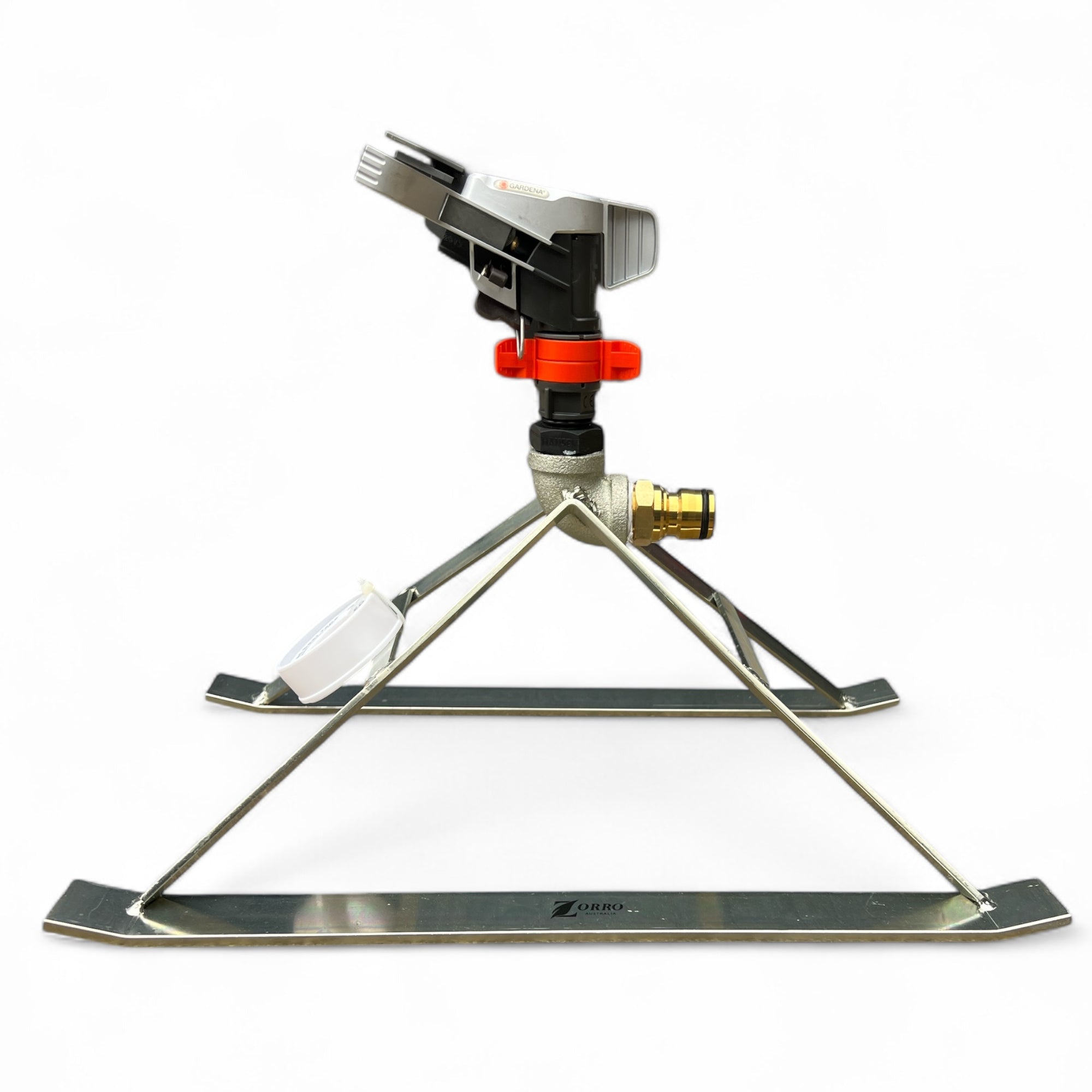 ZORRO Heavy Duty Steel Skid 18mm with Gardena Impulse Sprinkler