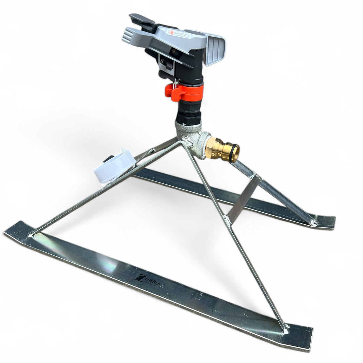 ZORRO Heavy Duty Steel Skid 18mm with Gardena Impulse Sprinkler