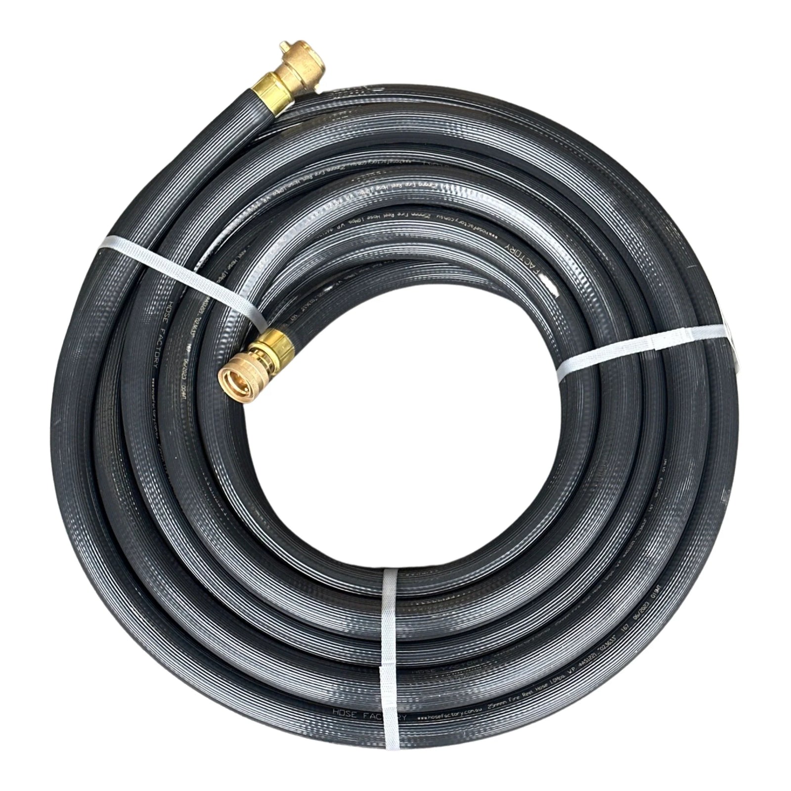 HOSE FACTORY Fire Reel Hose with ZORRO Crimped 3 Piece Brass Snap On Fittings