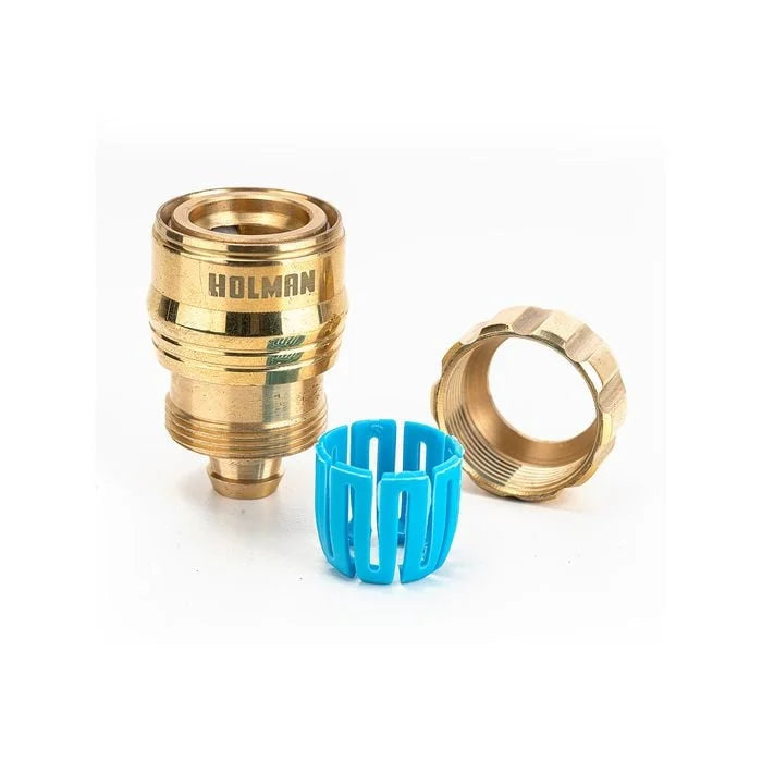 Holman 3 piece Brass Hose Connector Grip n Lock Set 12mm CLEARANCE